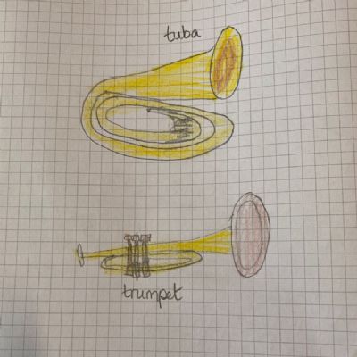 tuba and trumpet